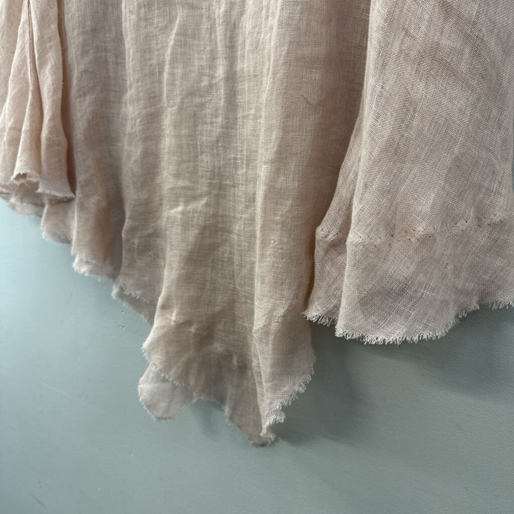 Vikolino Pink 100% Linen Poncho Top One Size