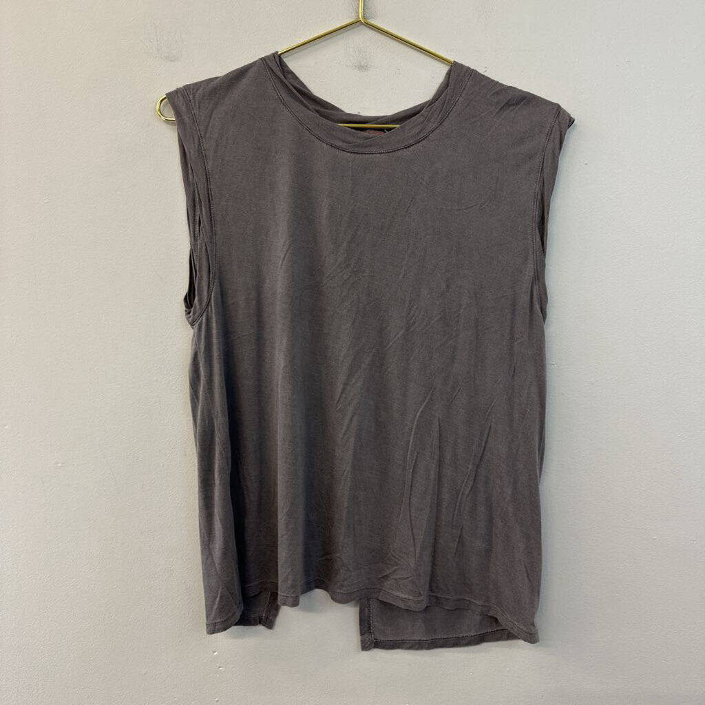 Feel The Piece Grey Sleeveless Top Extra Small/ Small