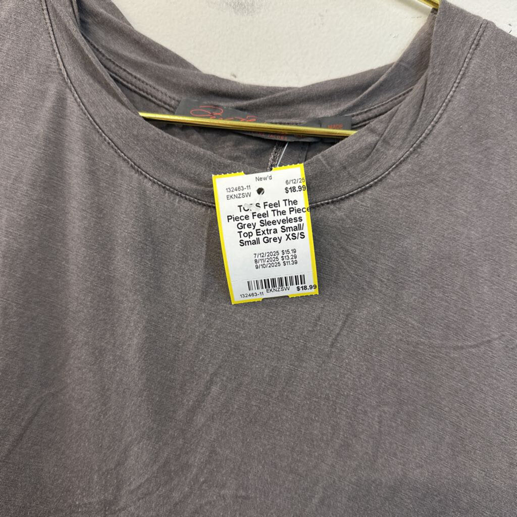 Feel The Piece Grey Sleeveless Top Extra Small/ Small