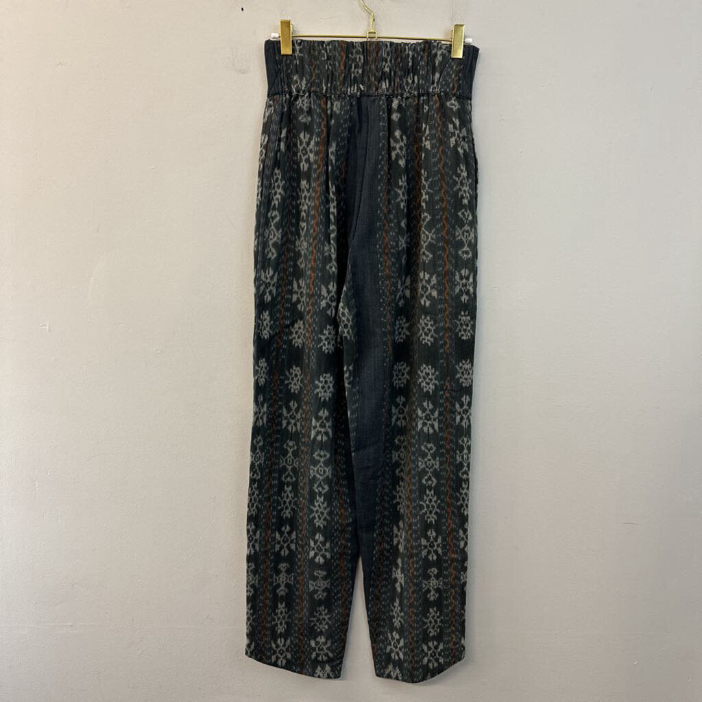 Nusantara Blue/ Multi Print High Waisted Pants Small
