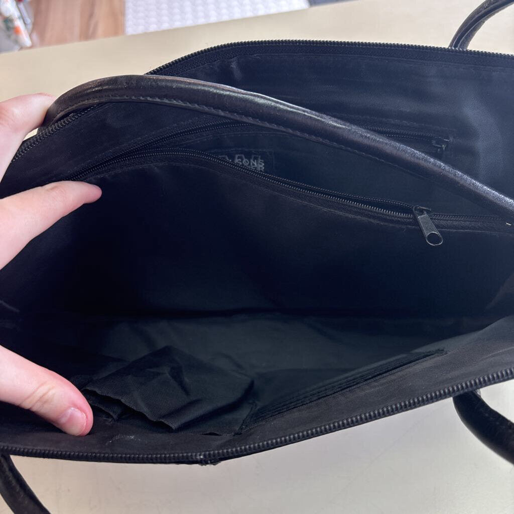 Wilsons Leather Black Leather Rectangle Purse