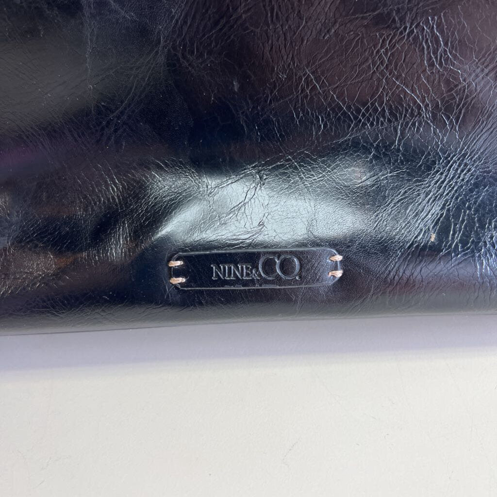 Nine and Co Black Shiny Leather Purse