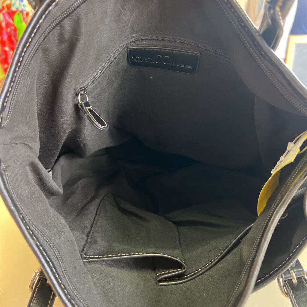 Nine and Co Black Shiny Leather Purse