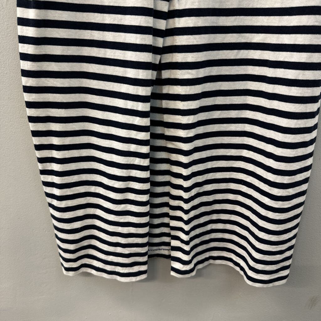 J Crew White/ Navy Striped Long Sleeve Maxi Dress 4