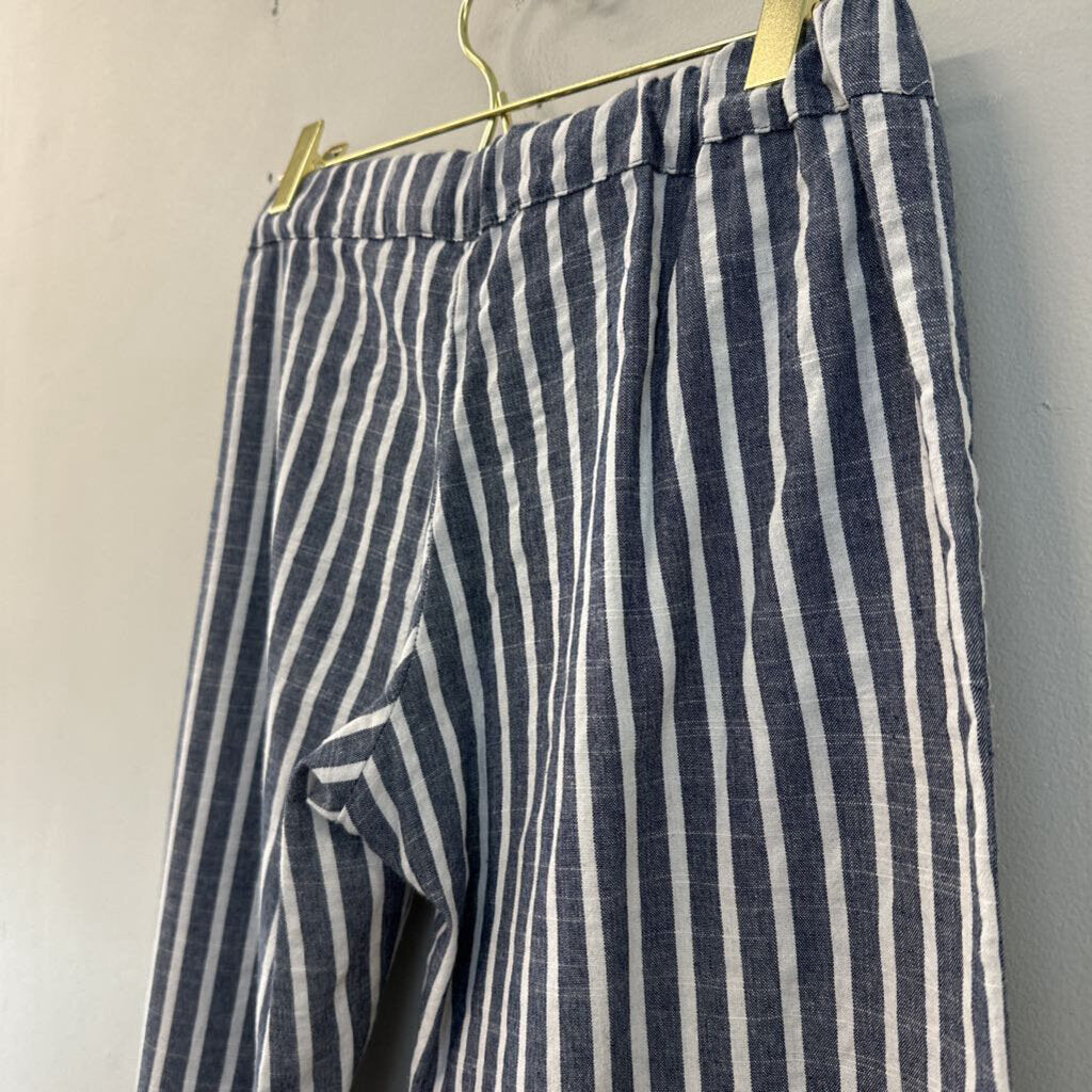 Sady and Lu Blue/ White Striped Pull On Pants Extra Small
