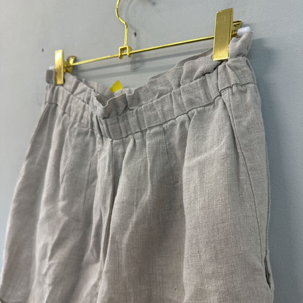 525 Beige 100% Linen Shorts Extra Small