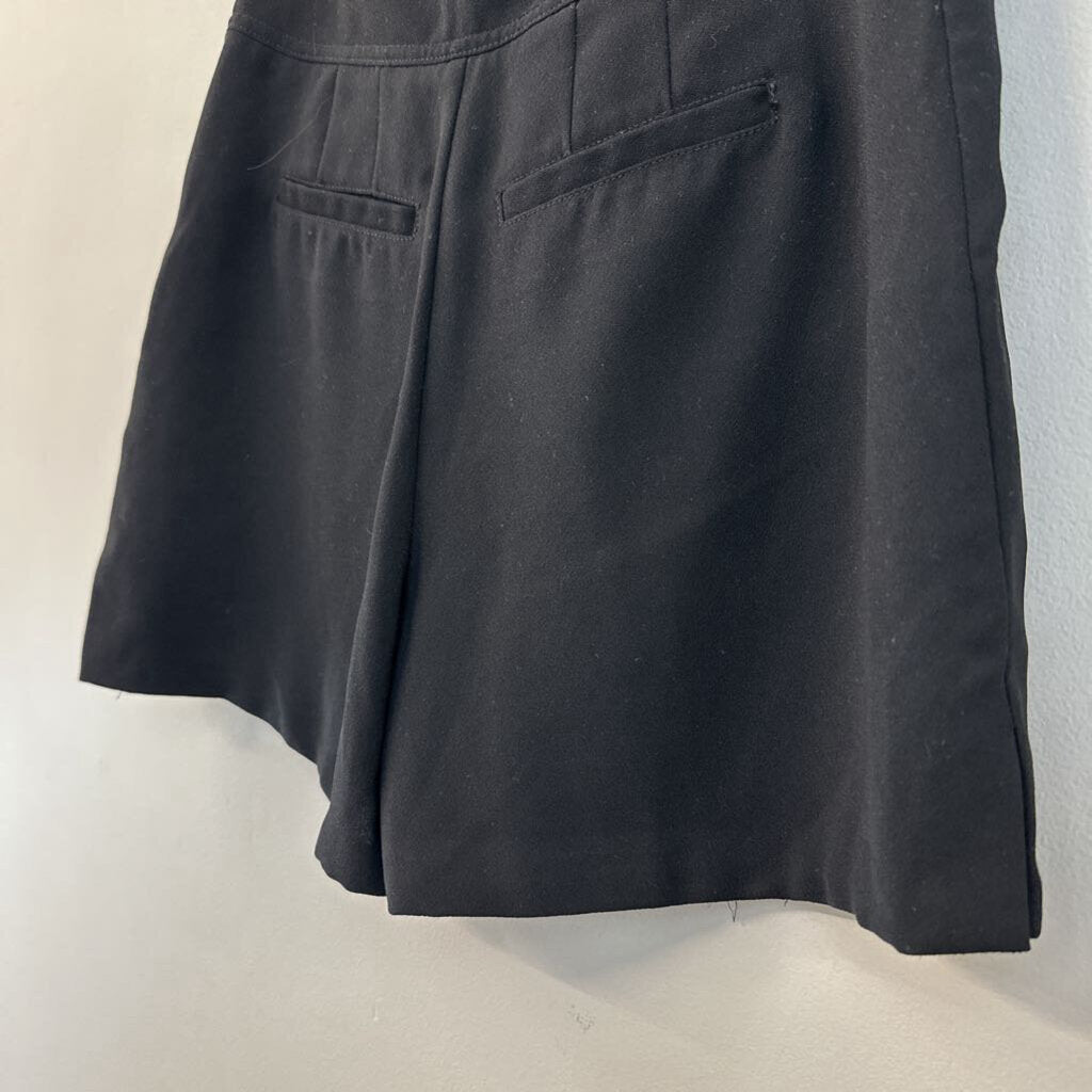 Anthropologie Black Front Button High Waisted Shorts 2