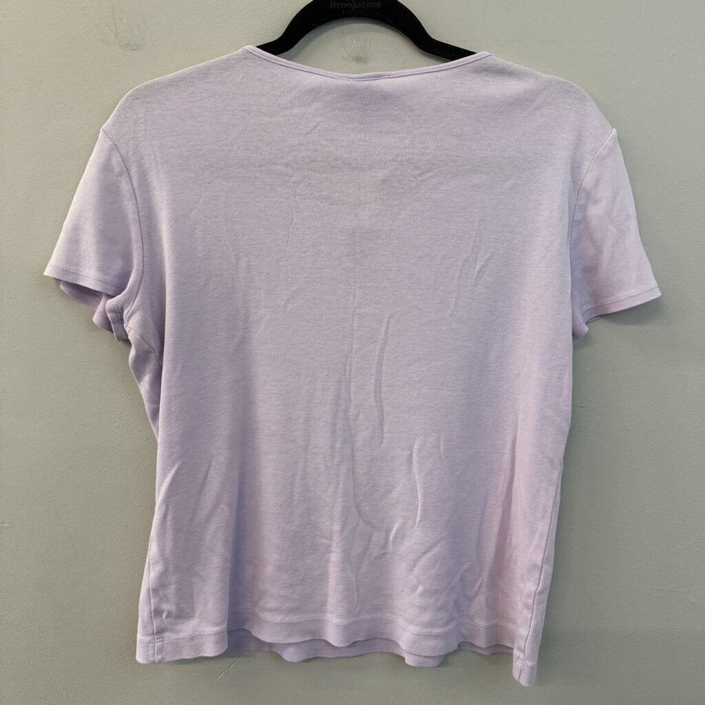 Loft Purple Short Sleeve Top Large