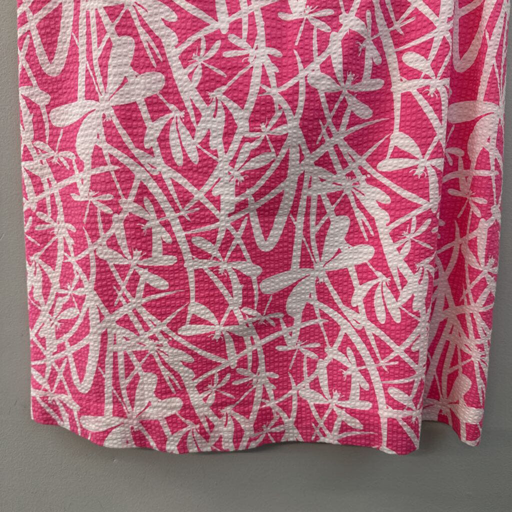 Lilly Pulitzer Pink/ White Print High Neck Dress 6