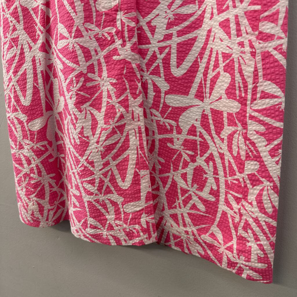 Lilly Pulitzer Pink/ White Print High Neck Dress 6