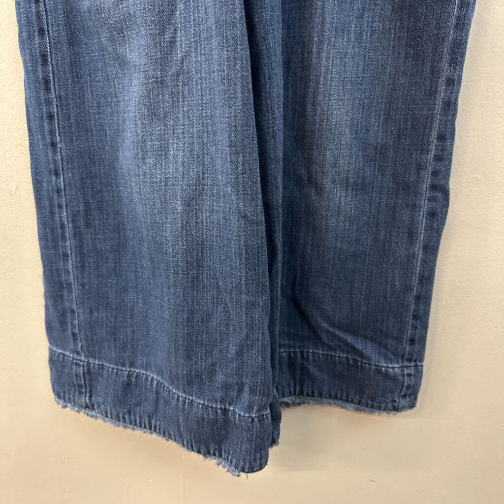 Cloth and Stone Dark Wash High Neck Denim Jumpsuit Small Anthropologie