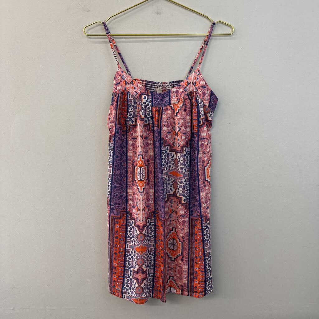 Lucky Brand Purple/ Multi Print Shift Dress Extra Small