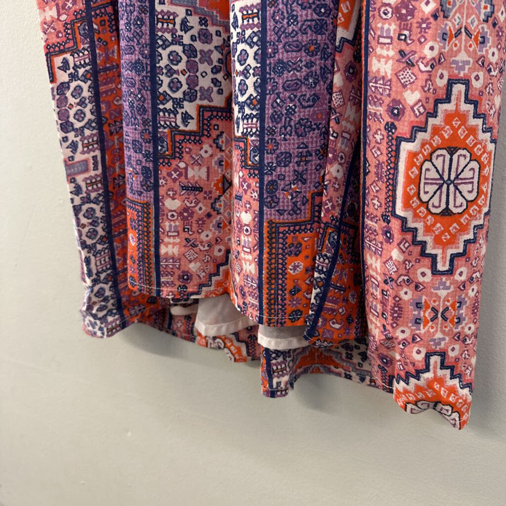 Lucky Brand Purple/ Multi Print Shift Dress Extra Small