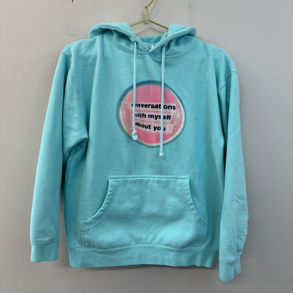 Independent Trading Co Blue Conversations Graphic Hoodie Small