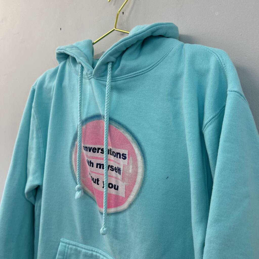 Independent Trading Co Blue Conversations Graphic Hoodie Small