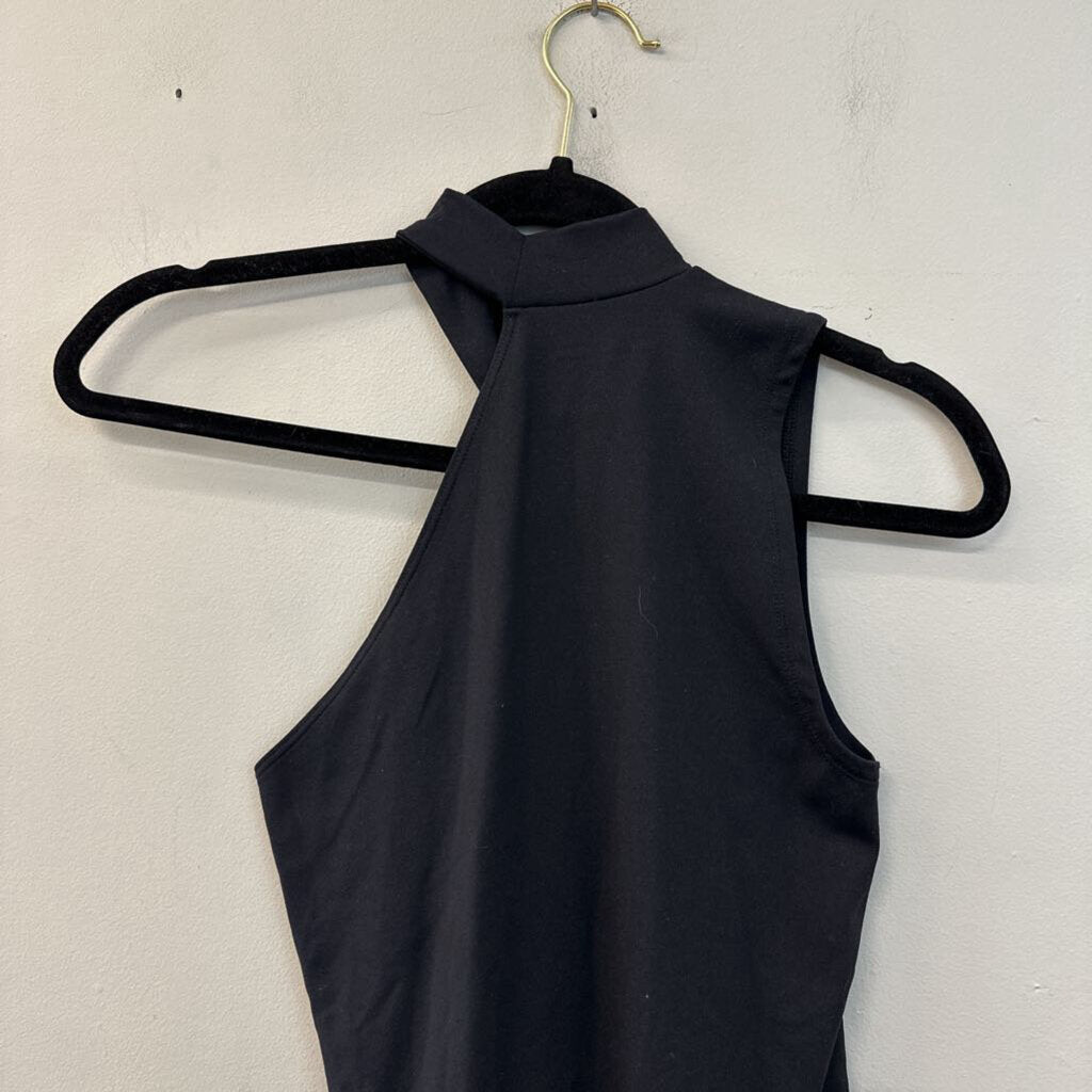 Abercrombie and Fitch Black High Neck Cut Out Bodysuit Small