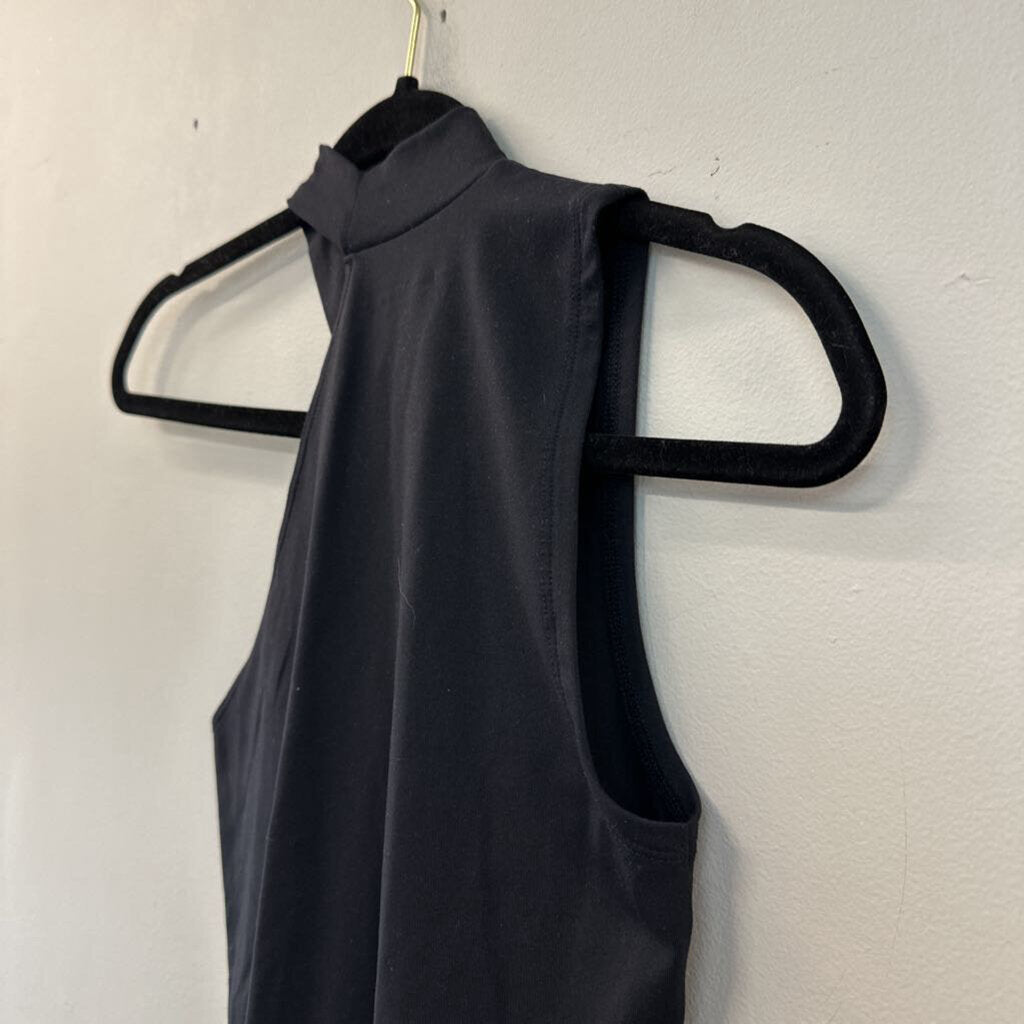 Abercrombie and Fitch Black High Neck Cut Out Bodysuit Small