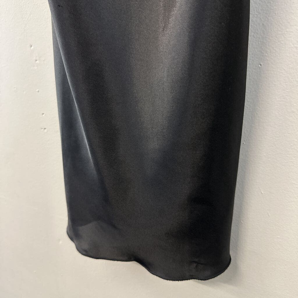 Bebe Black Silky Slip Dress Small