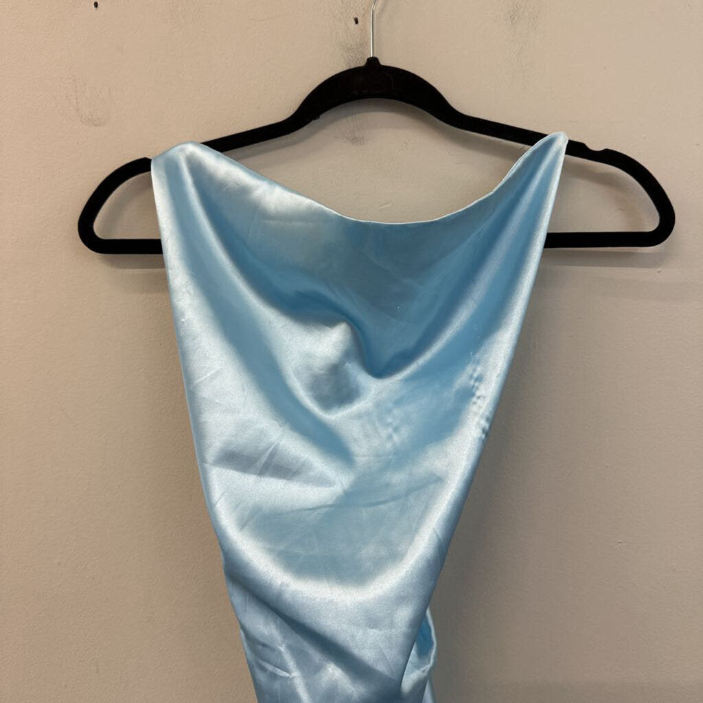 Lucy In The Sky Blue Silky Slip Dress Small