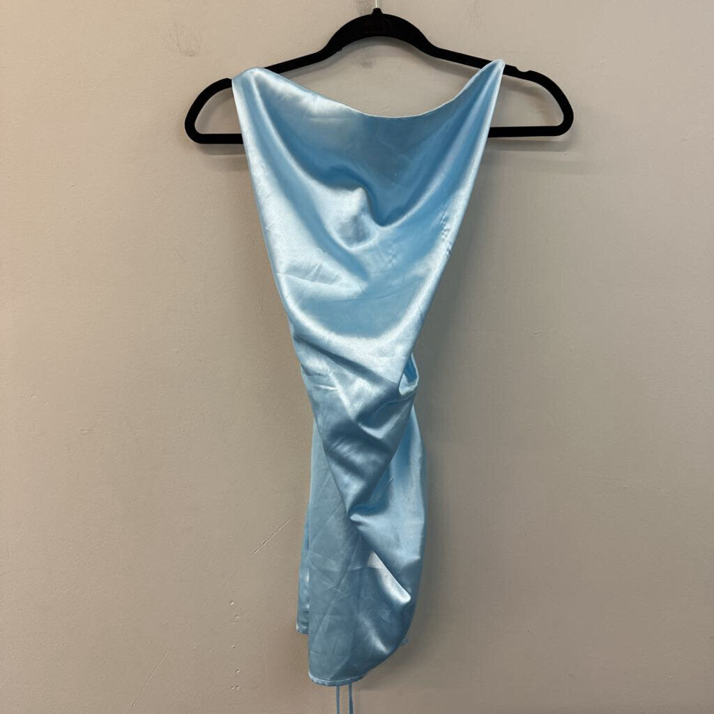 Lucy In The Sky Blue Silky Slip Dress Small