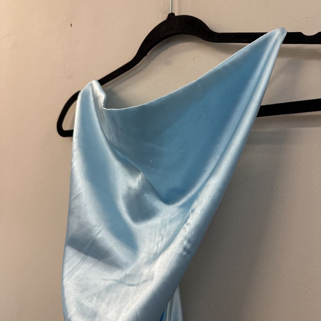 Lucy In The Sky Blue Silky Slip Dress Small