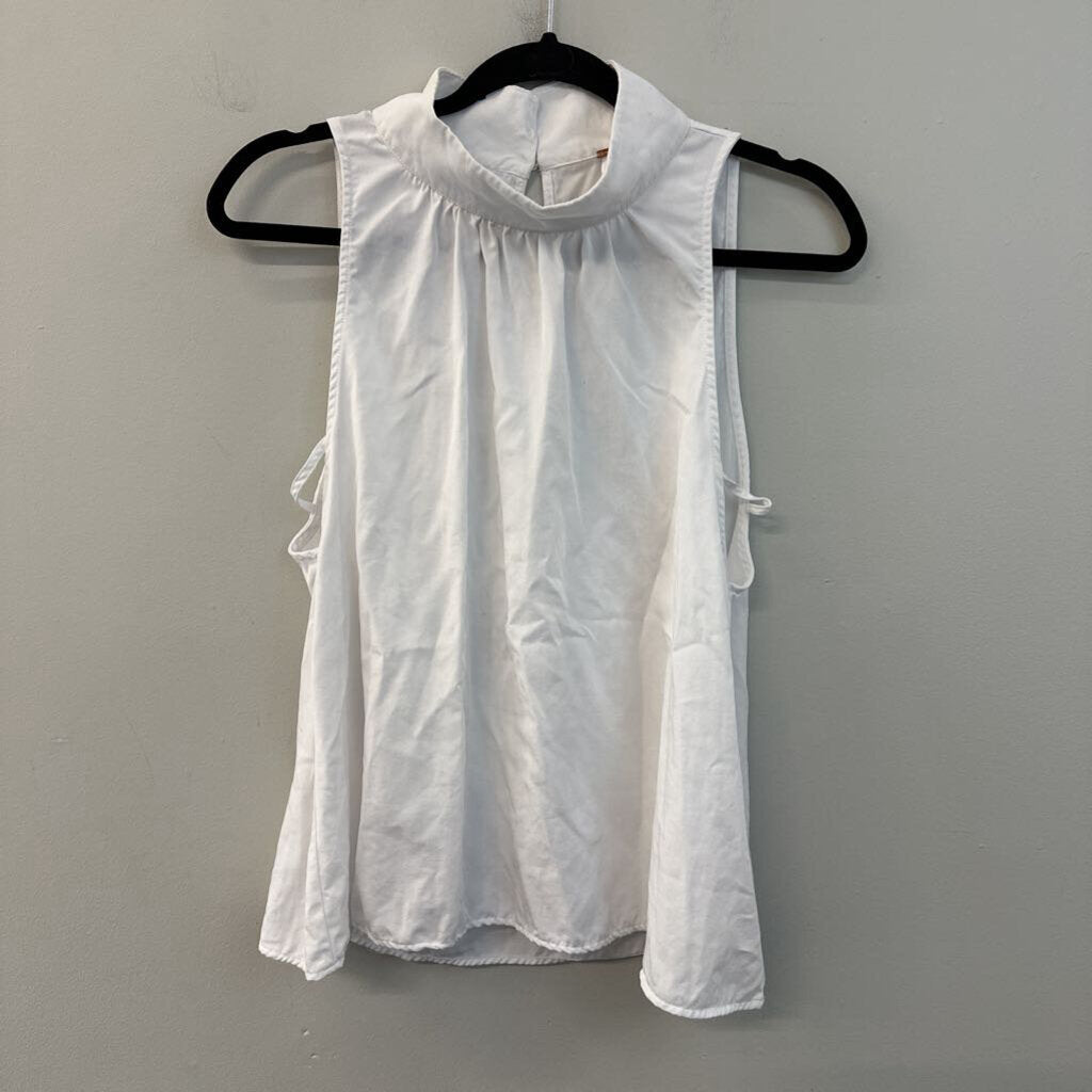Free People White High Neck Tank Top Small