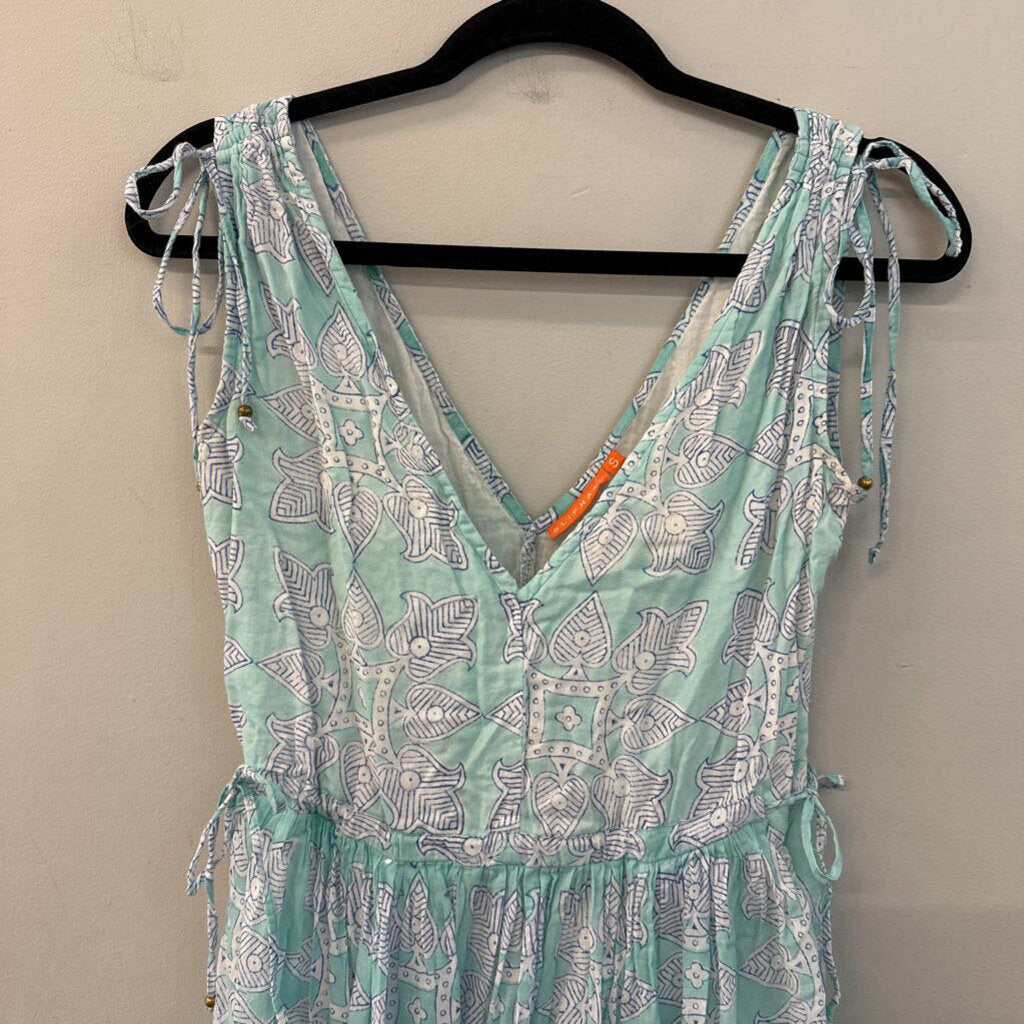Oliphan Blue Print Babydoll Maxi Small