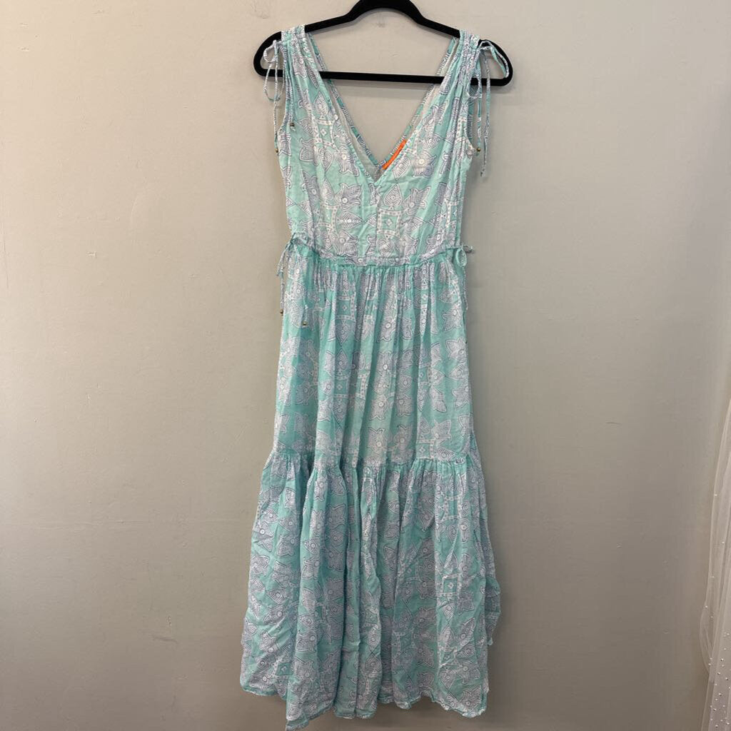 Oliphan Blue Print Babydoll Maxi Small