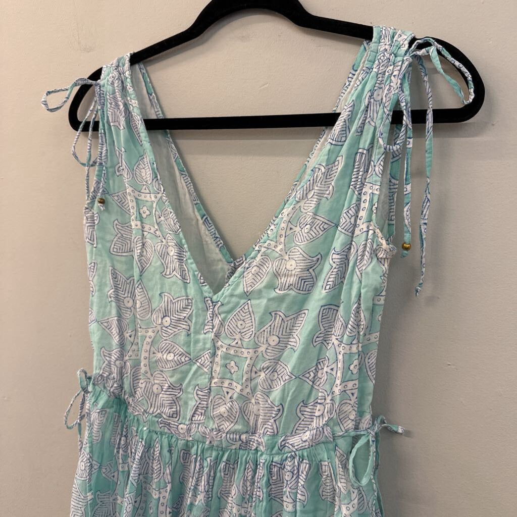 Oliphan Blue Print Babydoll Maxi Small
