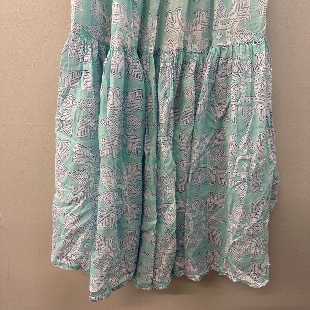 Oliphan Blue Print Babydoll Maxi Small