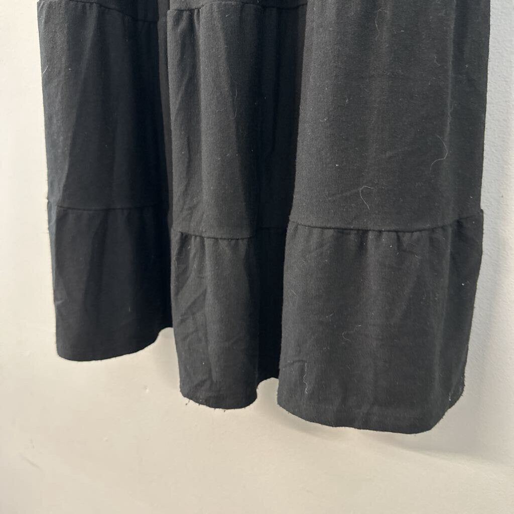 Zenana Black Tiered Maxi Skirt Medium
