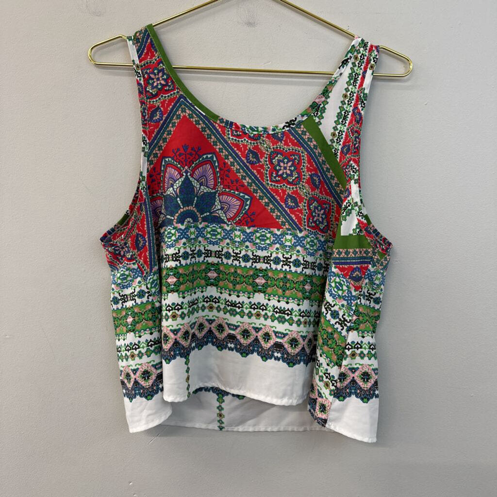 Million Bullpup Red/ Multi Print Tank Top Medium