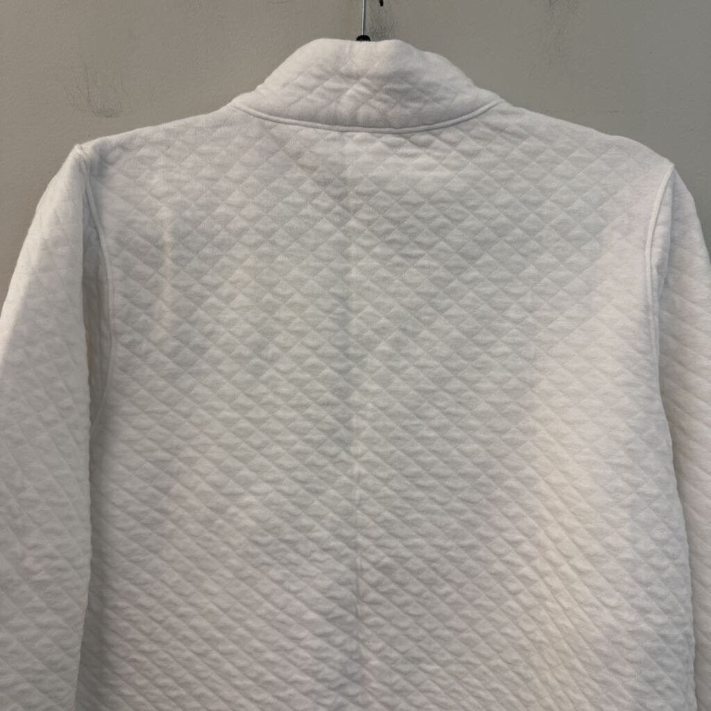 Gear White Quilted East Hampton Zip Up Jacket Large
