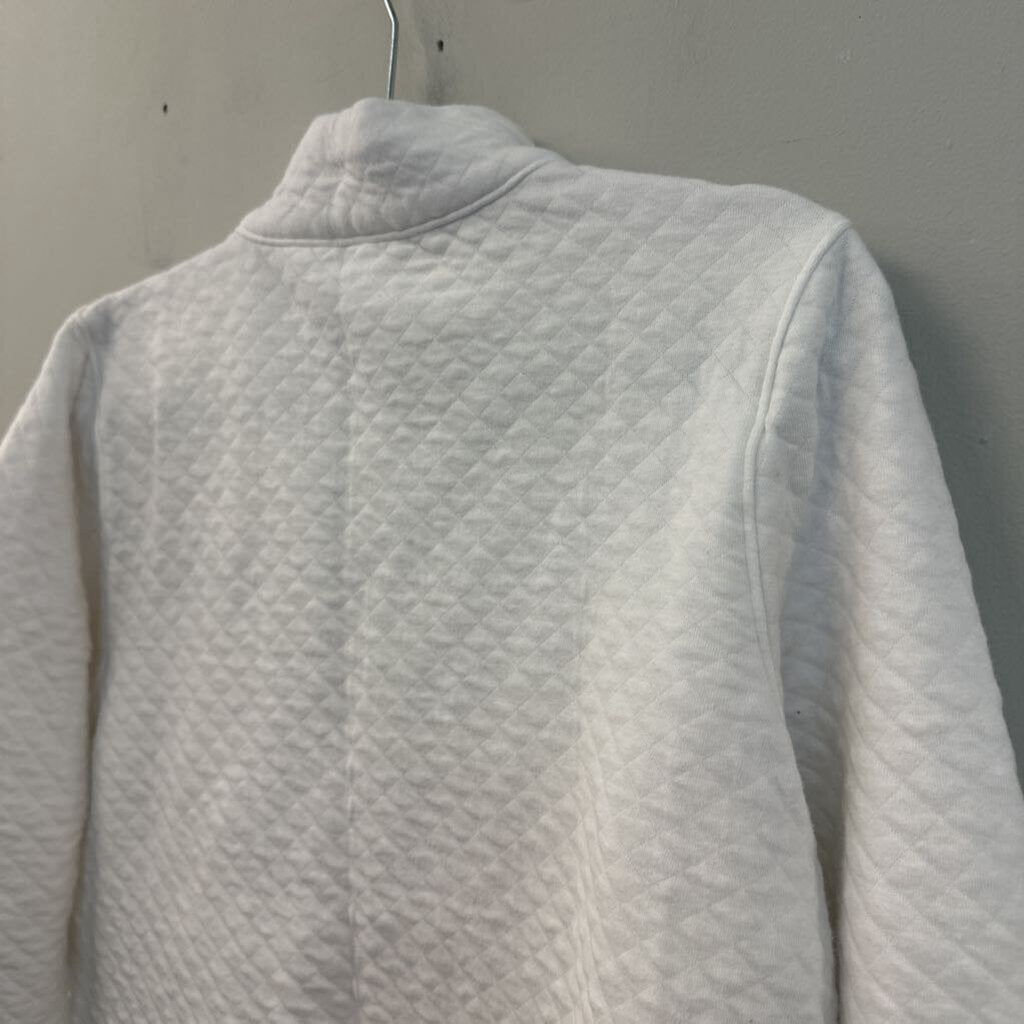 Gear White Quilted East Hampton Zip Up Jacket Large
