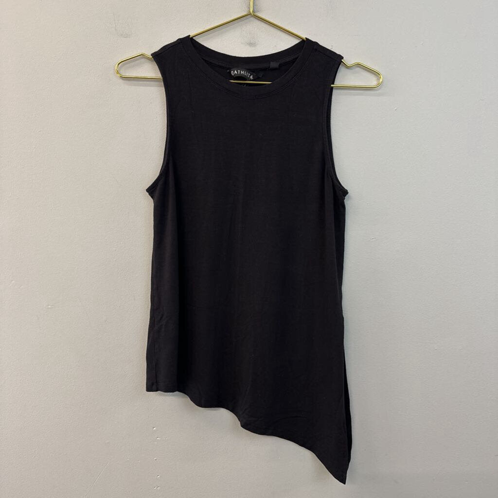 Athleta Black Asymmetrical Hem Tank Top Extra Small
