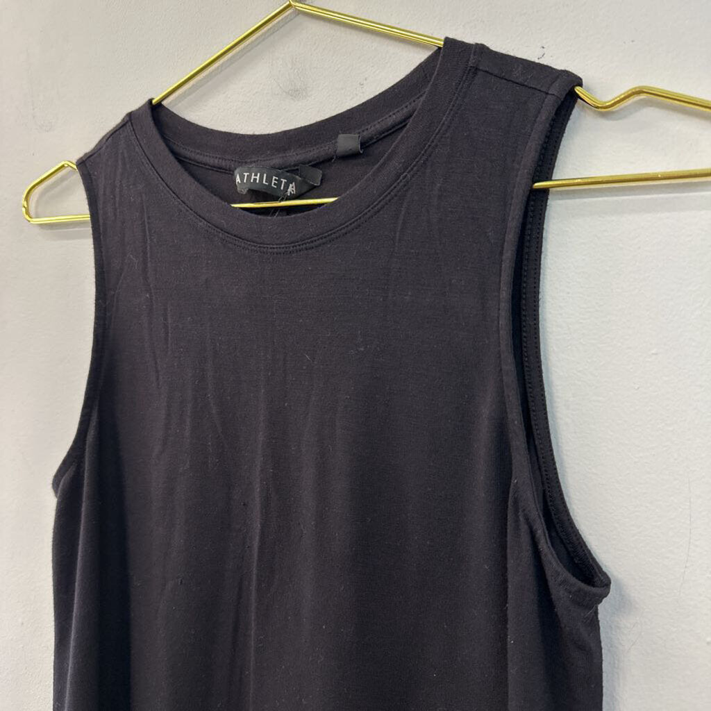 Athleta Black Asymmetrical Hem Tank Top Extra Small