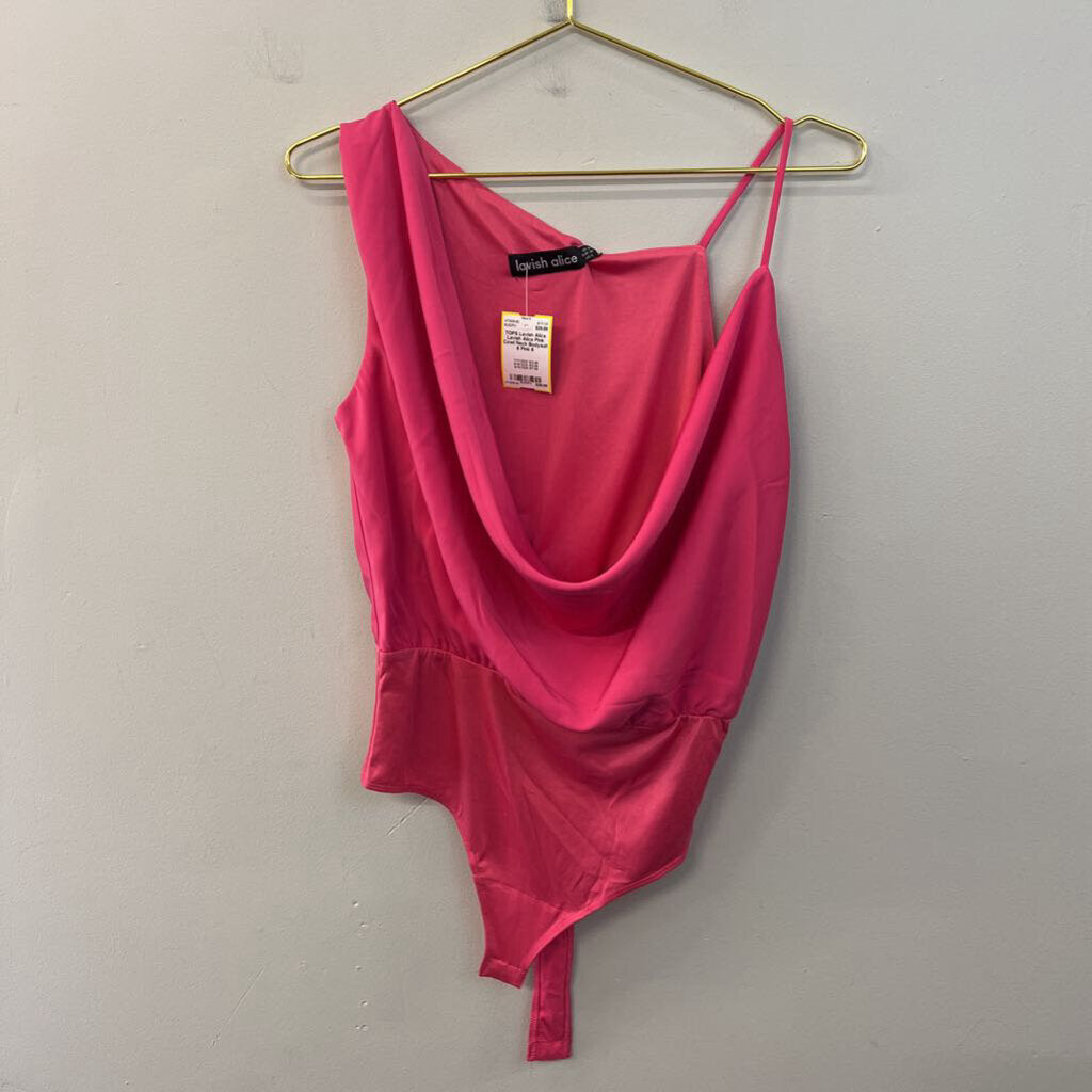 Lavish Alice Pink Cowl Neck Bodysuit 6