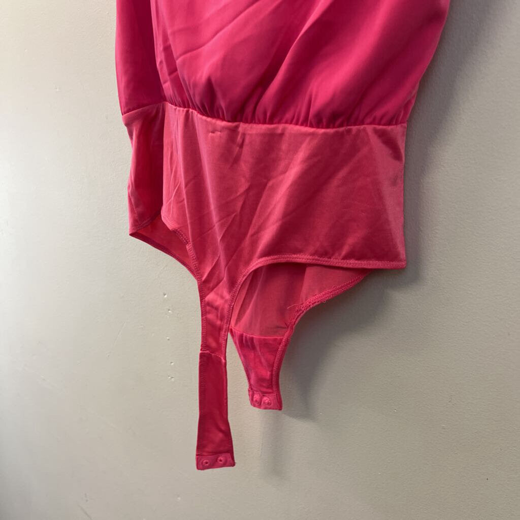 Lavish Alice Pink Cowl Neck Bodysuit 6