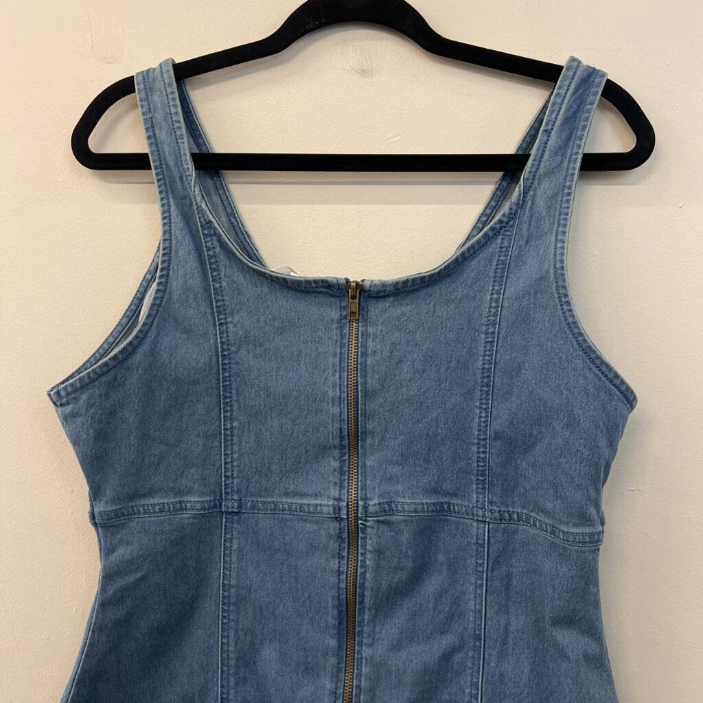 Derek Heart Blue Denim Tank Dress Large