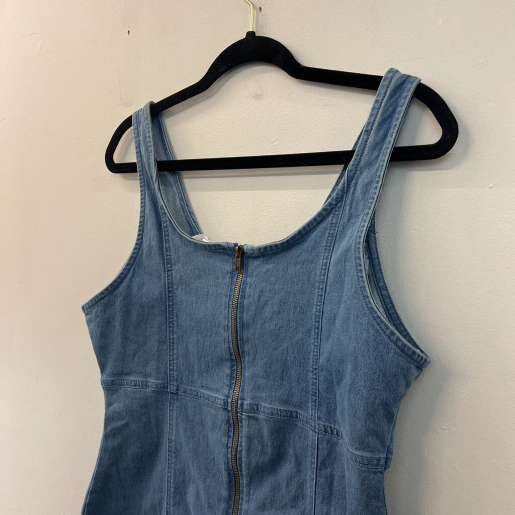 Derek Heart Blue Denim Tank Dress Large