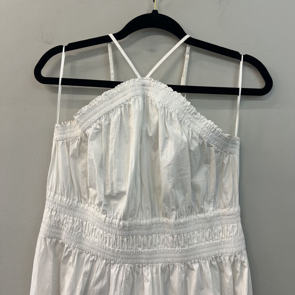 Rachel Parcell White Smocked Waist Maxi Dress Large