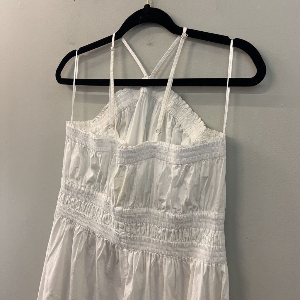 Rachel Parcell White Smocked Waist Maxi Dress Large