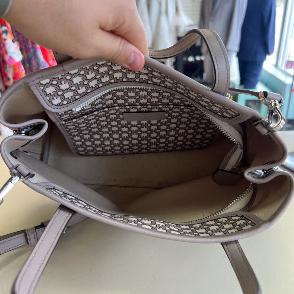 Kate Spade Beige/ Cream Spade Link Mini Tote Purse
