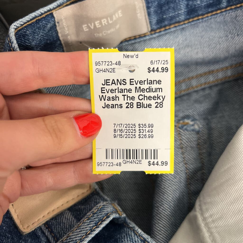 Everlane Medium Wash The Cheeky Jeans 28