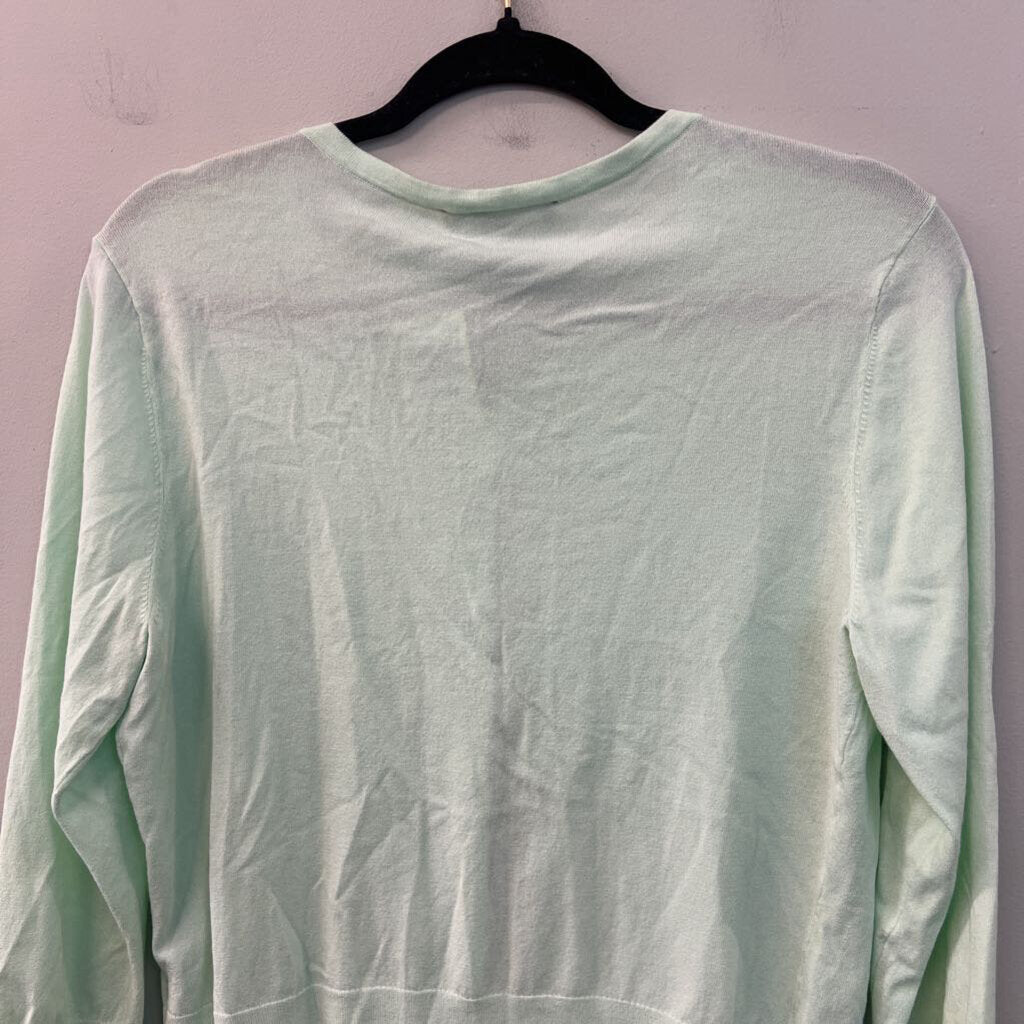 White House Black Market Mint Green Cardigan Large