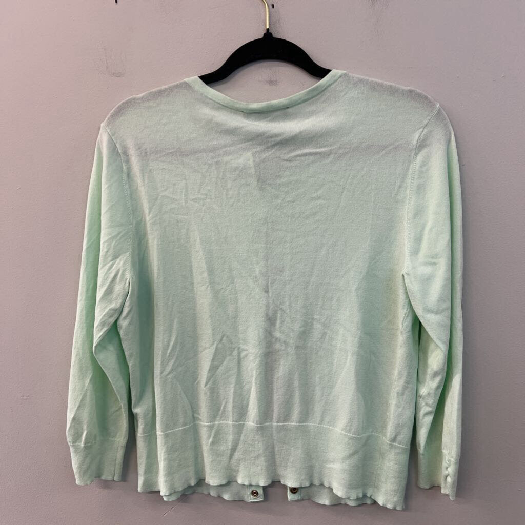 White House Black Market Mint Green Cardigan Large