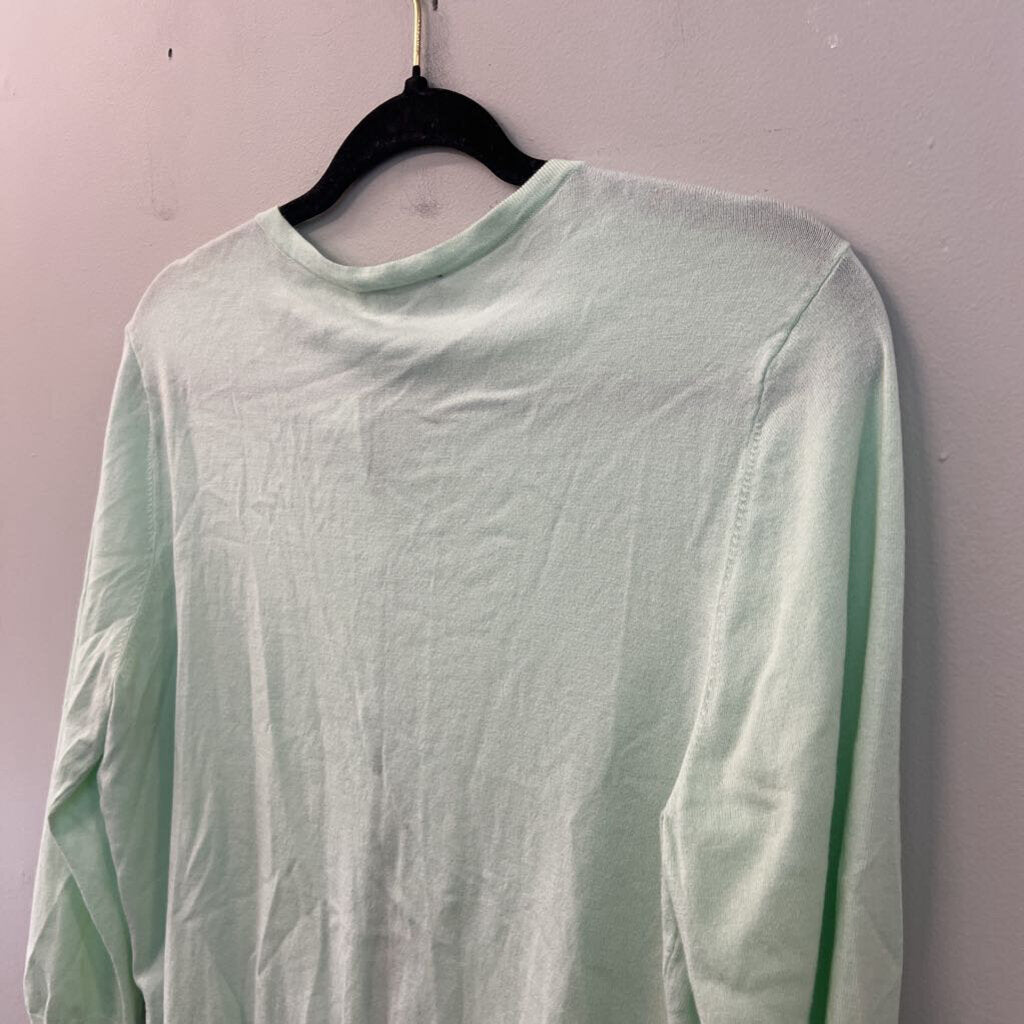 White House Black Market Mint Green Cardigan Large