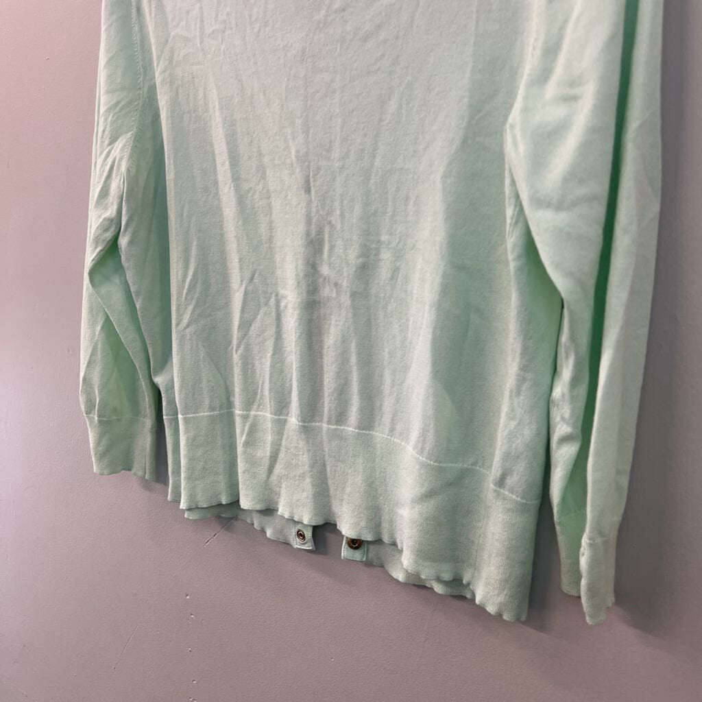 White House Black Market Mint Green Cardigan Large
