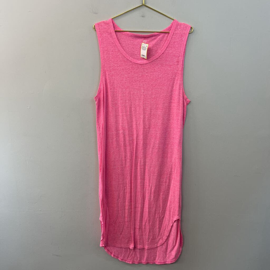 Aerie Pink Cotton Midi Tank Dress Large