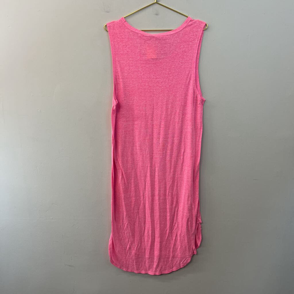Aerie Pink Cotton Midi Tank Dress Large